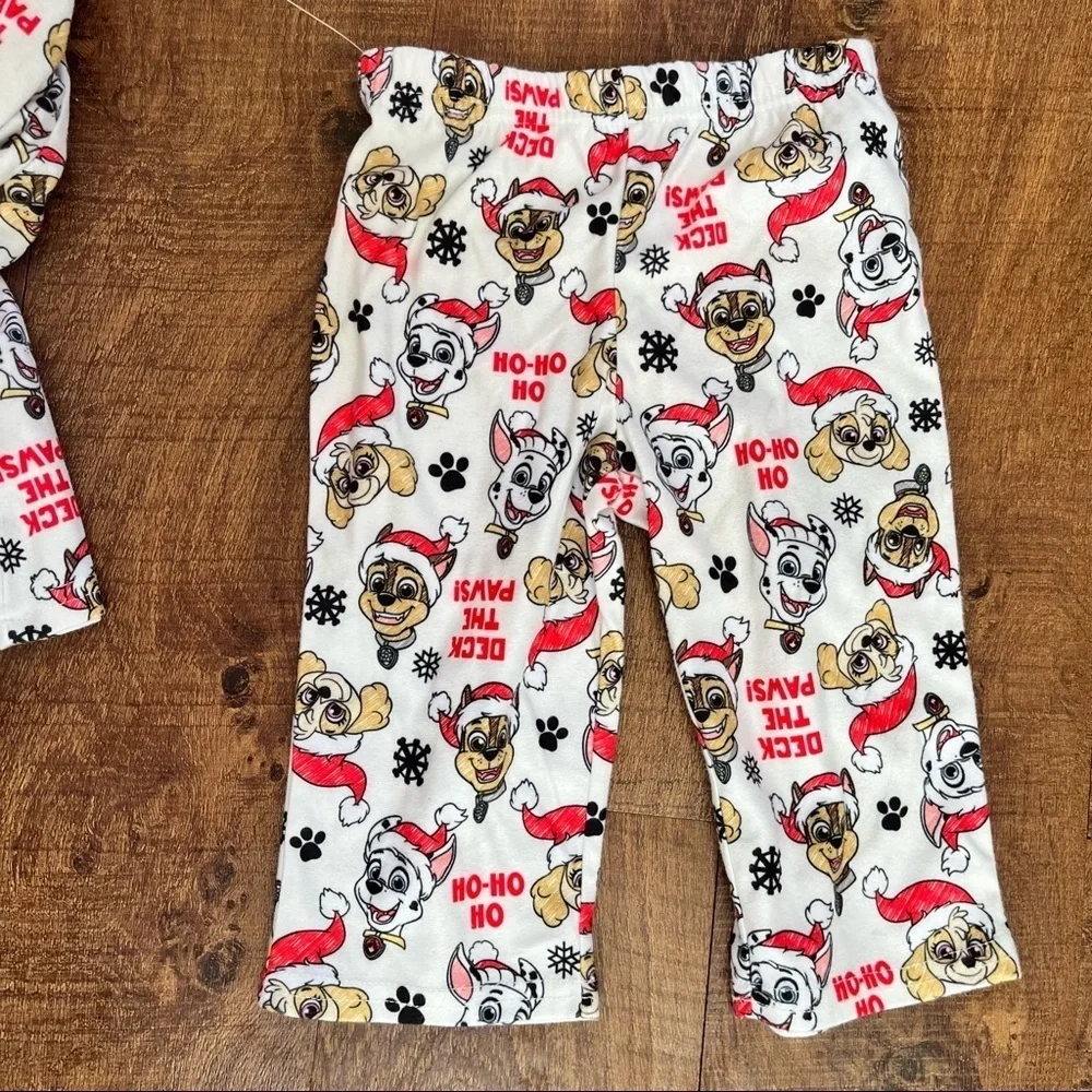NWT “deck the paws” paw patrol Christmas 2 piece pajamas baby toddler girl 12 mo